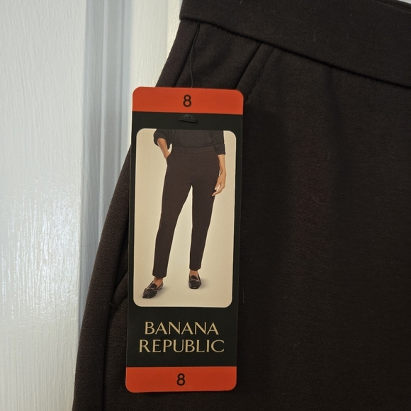 Banana Republic Ponte Pant High Rise Brown Size 8 Stretch Waist - Picture 2 of 16